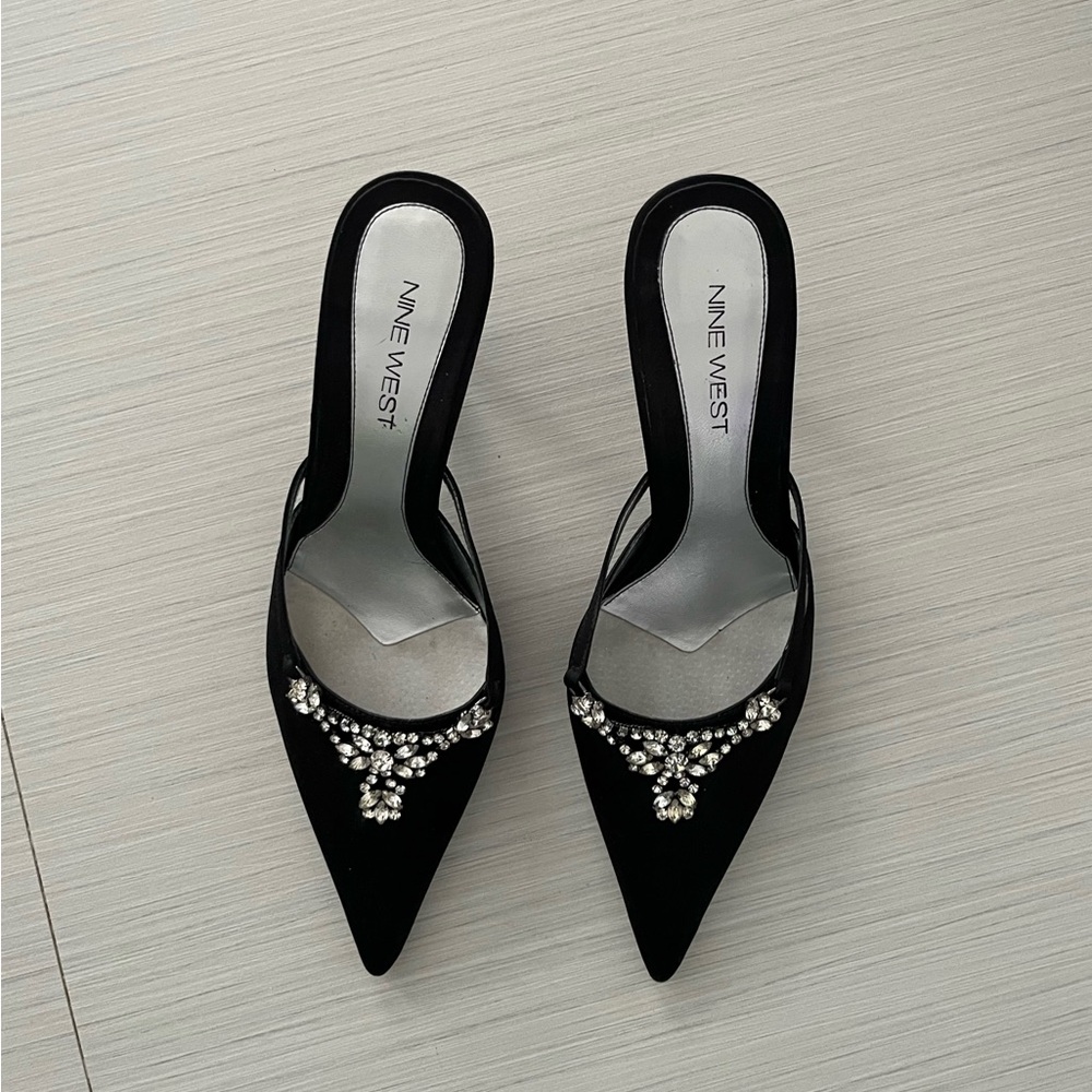 Nine West Black Embellished Women's Shoes